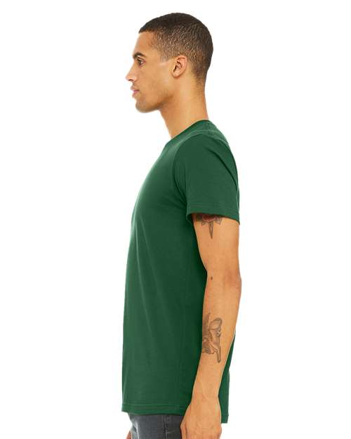 BELLA + CANVAS Jersey Tee 3001 Evergreen Custom Embroidered Business Logo