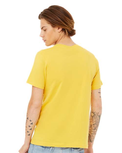 BELLA + CANVAS Jersey Tee 3001 Maize Yellow Custom Embroidered Business Logo