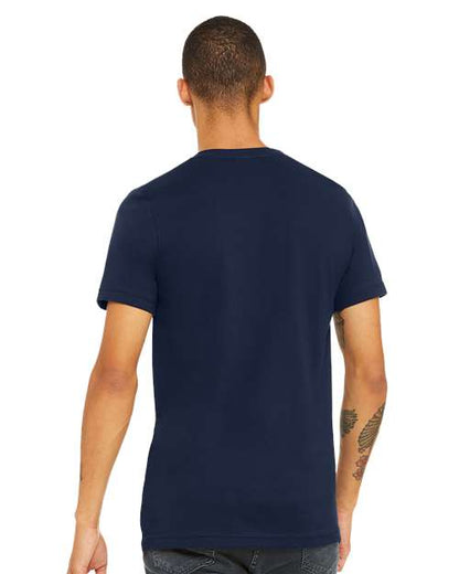 BELLA + CANVAS Jersey Tee 3001 Navy Custom Embroidered Business Logo