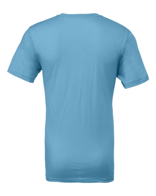 BELLA + CANVAS Jersey Tee 3001 Ocean Blue Custom Embroidered Business Logo