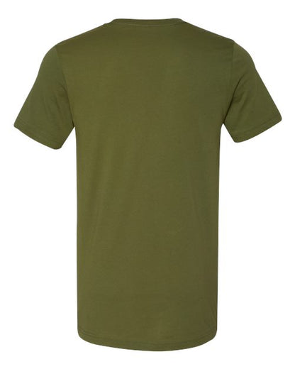 BELLA + CANVAS Jersey Tee 3001 Olive Custom Embroidered Business Logo