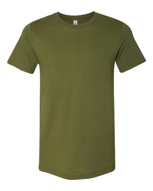 BELLA + CANVAS Jersey Tee 3001 Olive Custom Embroidered Business Logo