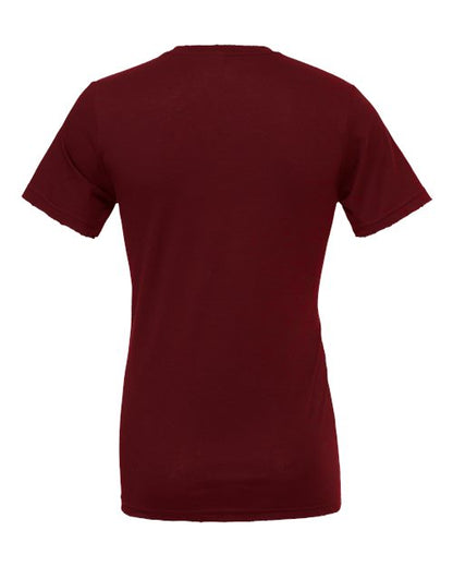 BELLA + CANVAS Jersey Tee 3001 Maroon Custom Embroidered Business Logo