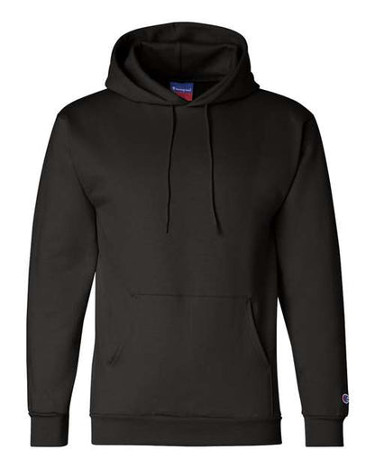 Champion Powerblend® Hooded Sweatshirt S700 Black Custom Embroidered Business Logo