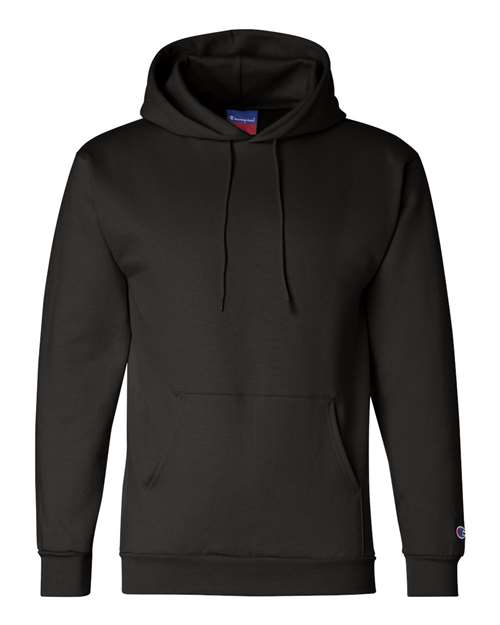 Champion Powerblend® Hooded Sweatshirt S700 Black Custom Embroidered Business Logo