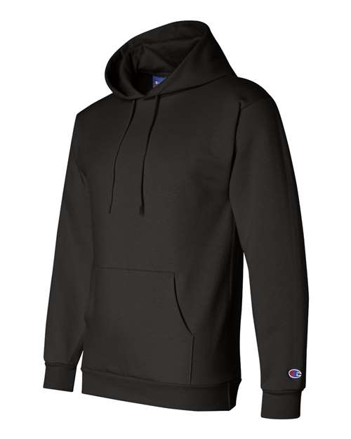 Champion Powerblend® Hooded Sweatshirt S700 Black Custom Embroidered Business Logo