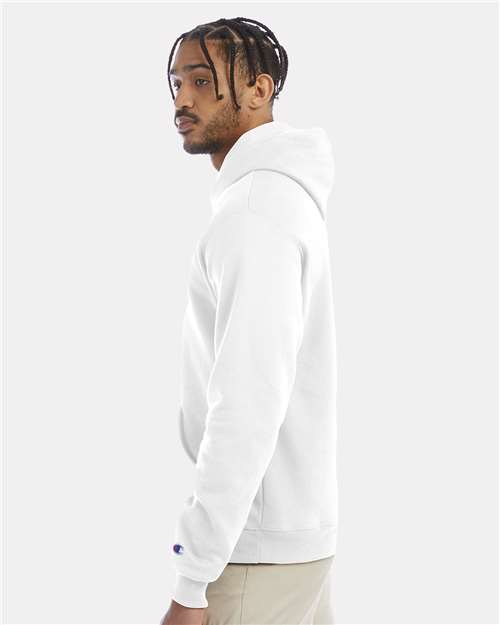 Champion Powerblend® Hooded Sweatshirt S700 White Custom Embroidered Business Logo