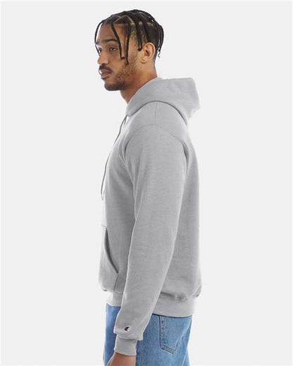 Champion Powerblend® Hooded Sweatshirt S700 Light Steel Custom Embroidered Business Logo