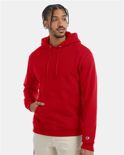 Champion Powerblend® Hooded Sweatshirt S700 Sand Custom Embroidered Business Logo