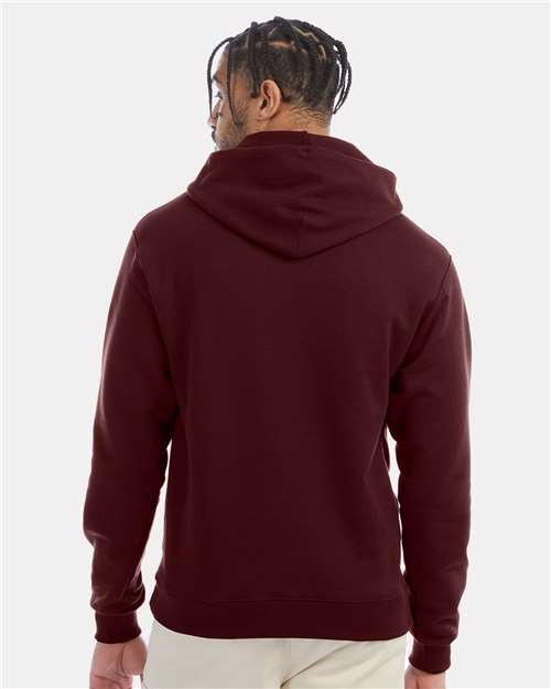 Champion Powerblend® Hooded Sweatshirt S700 Maroon Custom Embroidered Business Logo