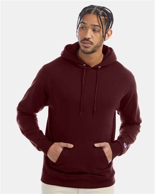 Custom Embroidered  Champion Powerblend® Hooded Sweatshirt S700 Maroon