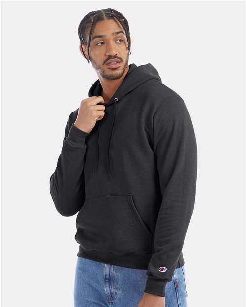 Champion Powerblend® Hooded Sweatshirt S700 Charcoal Heather Custom Embroidered Business Logo