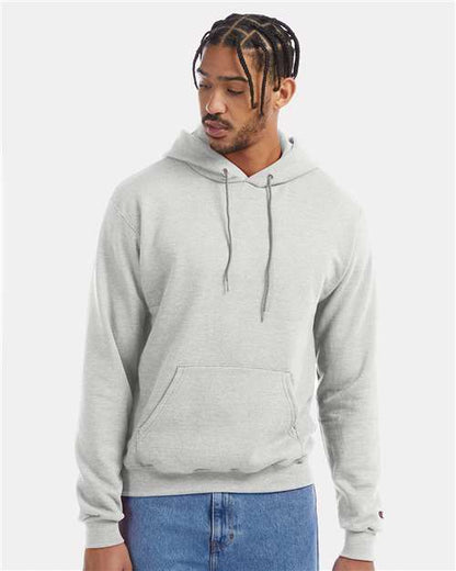 Custom Embroidered  Champion Powerblend® Hooded Sweatshirt S700 Silver Grey