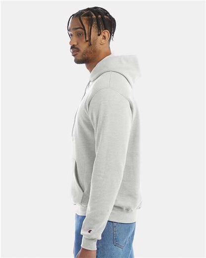 Champion Powerblend® Hooded Sweatshirt S700 Silver Grey Custom Embroidered Business Logo