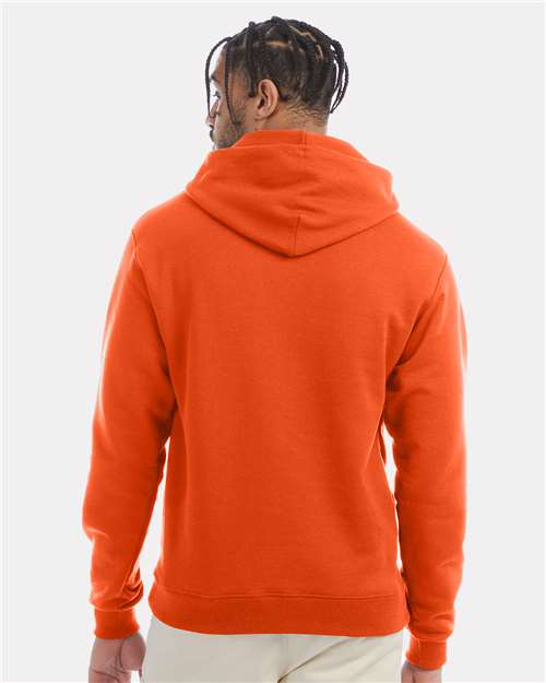 Champion Powerblend® Hooded Sweatshirt S700 Orange Custom Embroidered Business Logo