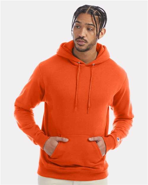 Custom Embroidered  Champion Powerblend® Hooded Sweatshirt S700 Orange
