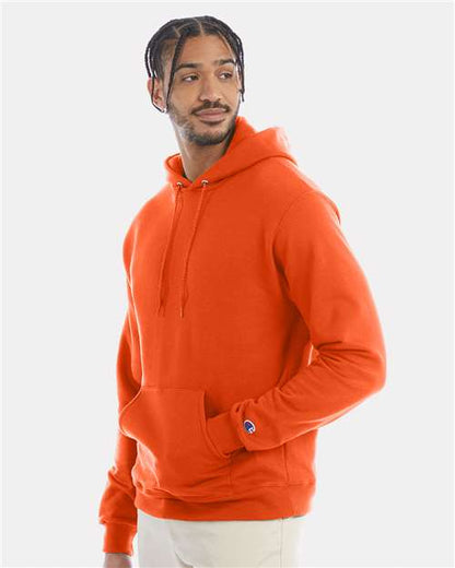 Champion Powerblend® Hooded Sweatshirt S700 Orange Custom Embroidered Business Logo