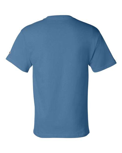 Champion Short Sleeve T-Shirt T425 Late Night Blue Custom Embroidered Business Logo