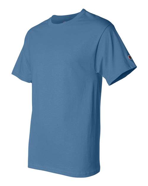 Champion Short Sleeve T-Shirt T425 Late Night Blue Custom Embroidered Business Logo