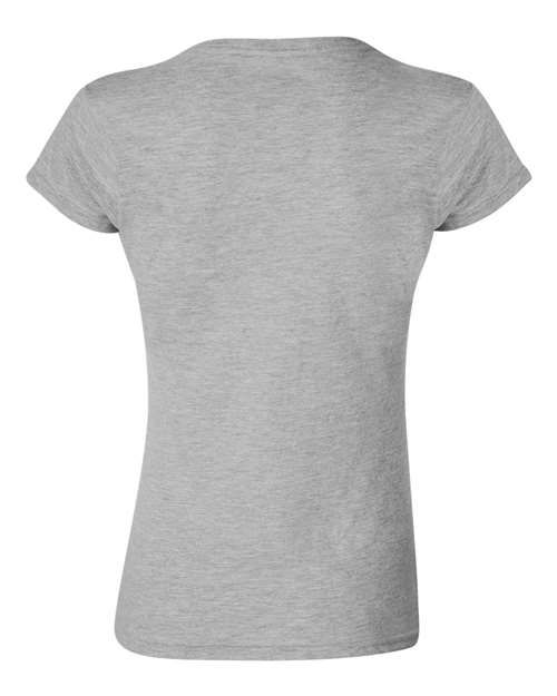 Gildan Softstyle® Women’s T-Shirt 64000L Sport Grey Custom Embroidered Business Logo