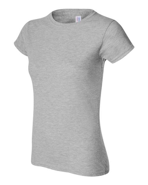 Gildan Softstyle® Women’s T-Shirt 64000L Sport Grey Custom Embroidered Business Logo