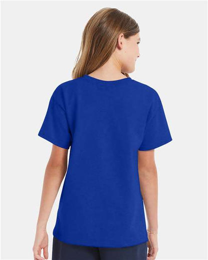 Hanes Essential-T Youth T-Shirt 5480 Deep Royal