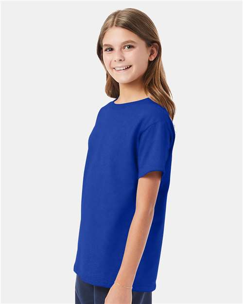 Hanes Essential-T Youth T-Shirt 5480 Deep Royal