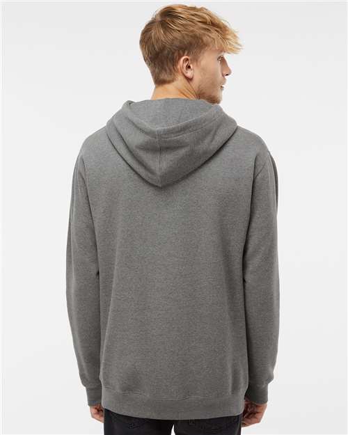 Independent Trading Co. Heavyweight Hooded Sweatshirt IND4000 Gunmetal Heather Custom Embroidered Business Logo