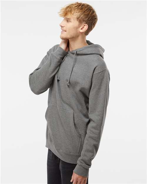 Independent Trading Co. Heavyweight Hooded Sweatshirt IND4000 Gunmetal Heather Custom Embroidered Business Logo