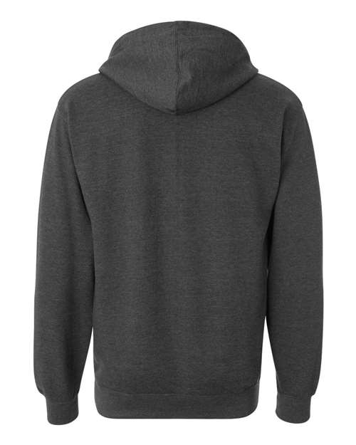 Independent Trading Co. Midweight Hooded Sweatshirt SS4500 Charcoal Heather Custom Embroidered Business Logo
