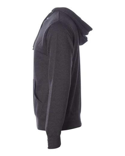 Independent Trading Co. Midweight Hooded Sweatshirt SS4500 Charcoal Heather Custom Embroidered Business Logo