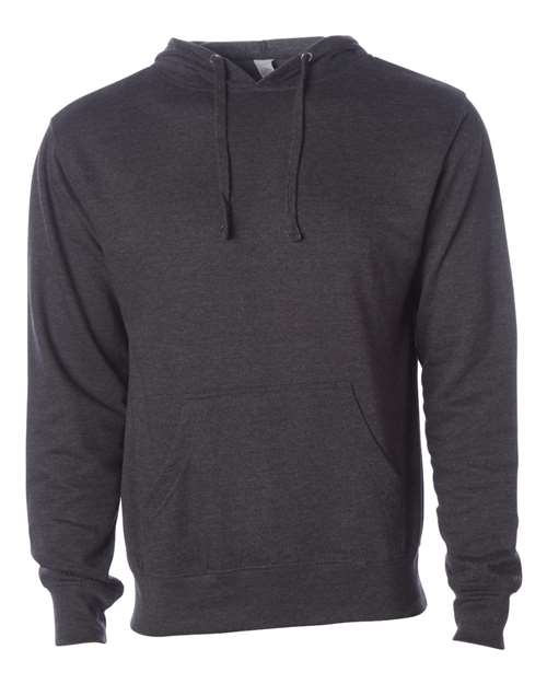 Independent Trading Co. Midweight Hooded Sweatshirt SS4500 Charcoal Heather Custom Embroidered Business Logo