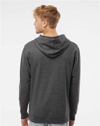 Independent Trading Co. Midweight Hooded Sweatshirt SS4500 Charcoal Heather Custom Embroidered Business Logo