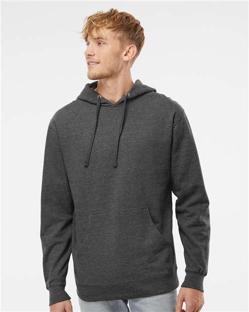 Custom Embroidered  Independent Trading Co. Midweight Hooded Sweatshirt SS4500 Charcoal Heather