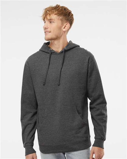 Custom Embroidered  Independent Trading Co. Midweight Hooded Sweatshirt SS4500 Charcoal Heather