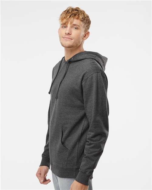 Independent Trading Co. Midweight Hooded Sweatshirt SS4500 Charcoal Heather Custom Embroidered Business Logo
