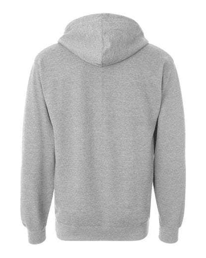 Independent Trading Co. Midweight Hooded Sweatshirt SS4500 Grey Heather Custom Embroidered Business Logo