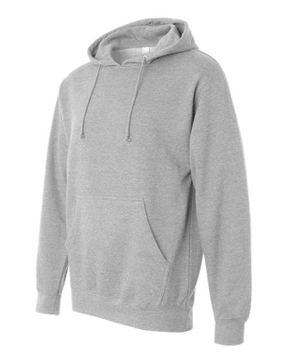 Independent Trading Co. Midweight Hooded Sweatshirt SS4500 Grey Heather Custom Embroidered Business Logo