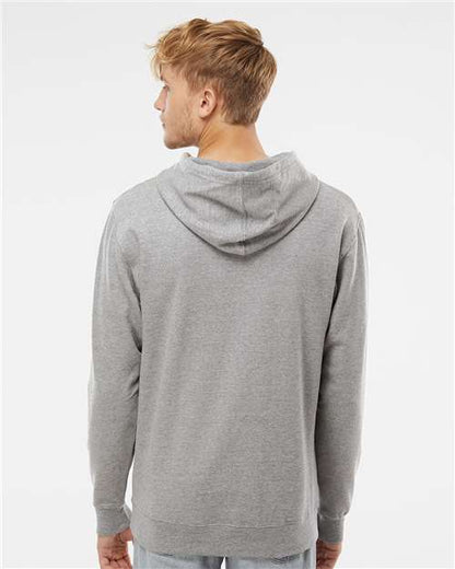 Independent Trading Co. Midweight Hooded Sweatshirt SS4500 Grey Heather Custom Embroidered Business Logo