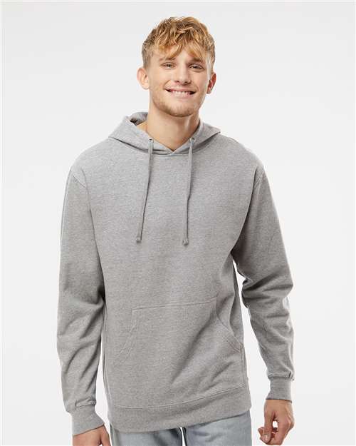 Custom Embroidered  Independent Trading Co. Midweight Hooded Sweatshirt SS4500 Grey Heather