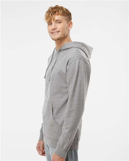 Independent Trading Co. Midweight Hooded Sweatshirt SS4500 Grey Heather Custom Embroidered Business Logo