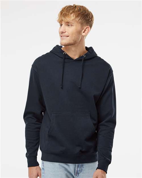 Independent Trading Co. Midweight Hooded Sweatshirt SS4500 Charcoal Heather Custom Embroidered Business Logo