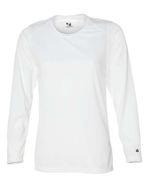 Badger Women's B-Core Long Sleeve T-Shirt 4164 White