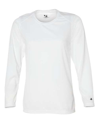 Badger Women's B-Core Long Sleeve T-Shirt 4164 White