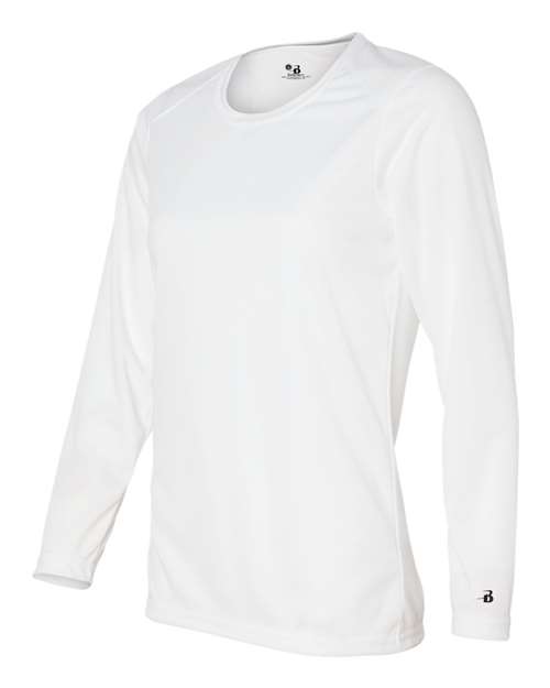 Badger Women's B-Core Long Sleeve T-Shirt 4164 White