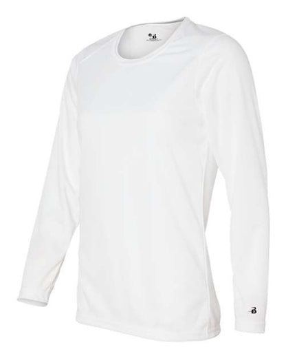 Badger Women's B-Core Long Sleeve T-Shirt 4164 White