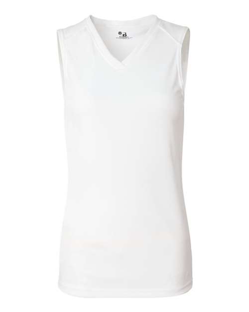 Badger Women's B-Core Sleeveless T-Shirt 4163 White