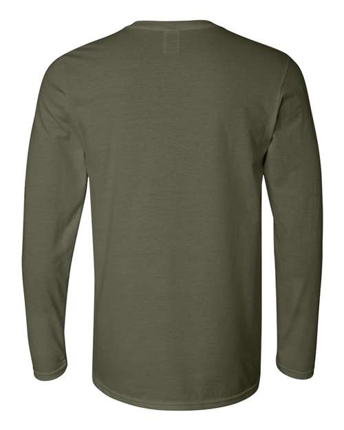 Gildan Softstyle® Long Sleeve T-Shirt 64400 Custom Embroidered Business Logo