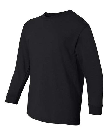 Gildan Heavy Cotton™ Long Sleeve T-Shirt 5400 White Custom Embroidered Business Logo