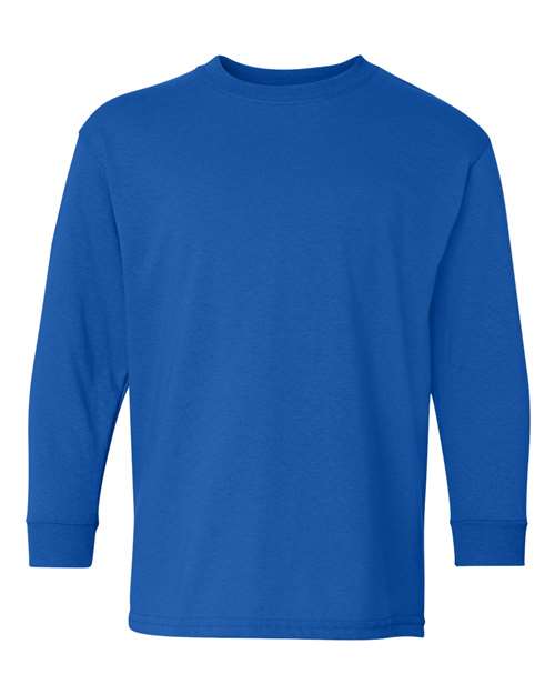 Gildan Heavy Cotton™ Youth Long Sleeve T-Shirt 5400B Custom Embroidered Business Logo